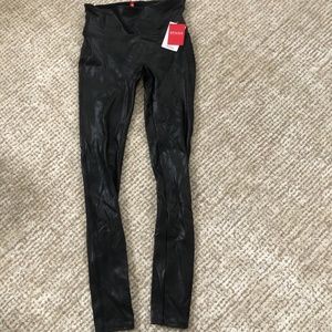 SPANX Faux Leather Leggings Black Small NWT